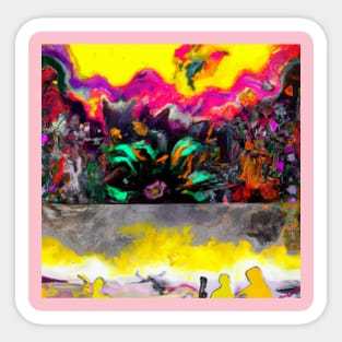 ABSTRACT DREAMY MURAL1 Sticker